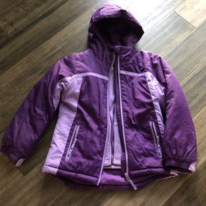 Girl's warm puffy jacket.
